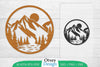 Sunset Mountain Lasercut Wall Decor SVG Bundle