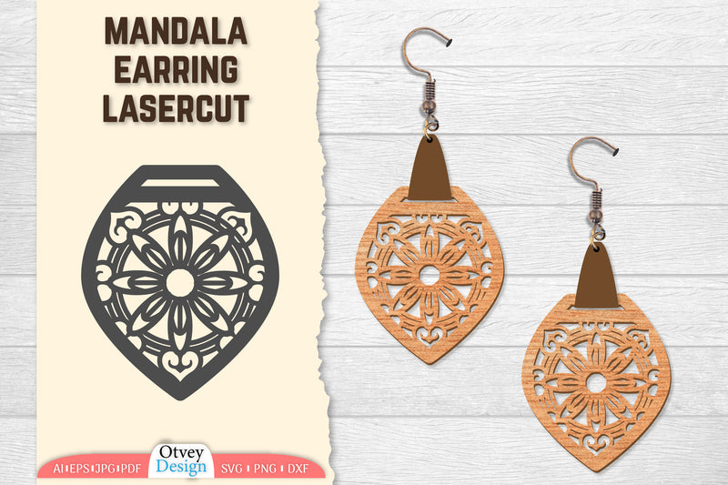 Earring Mandala Lasercut SVG Bundle 68 - CraftNest - Digital Crafting and Art