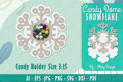 Snowflake Candy Dome SVG Bundle 12 - CraftNest - Digital Crafting and Art