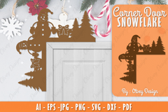 Snowman Door Corner Lasercut SVG Bundle 6 - CraftNest - Digital Crafting and Art