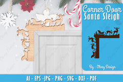 Christmas Santa Sleigh Door Corner SVG Bundle 2 - CraftNest - Digital Crafting and Art