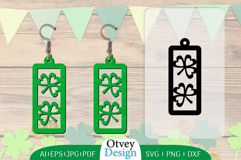 St Patrick's Day Earring Lasercut SVG Bundle 84 - CraftNest - Digital Crafting and Art
