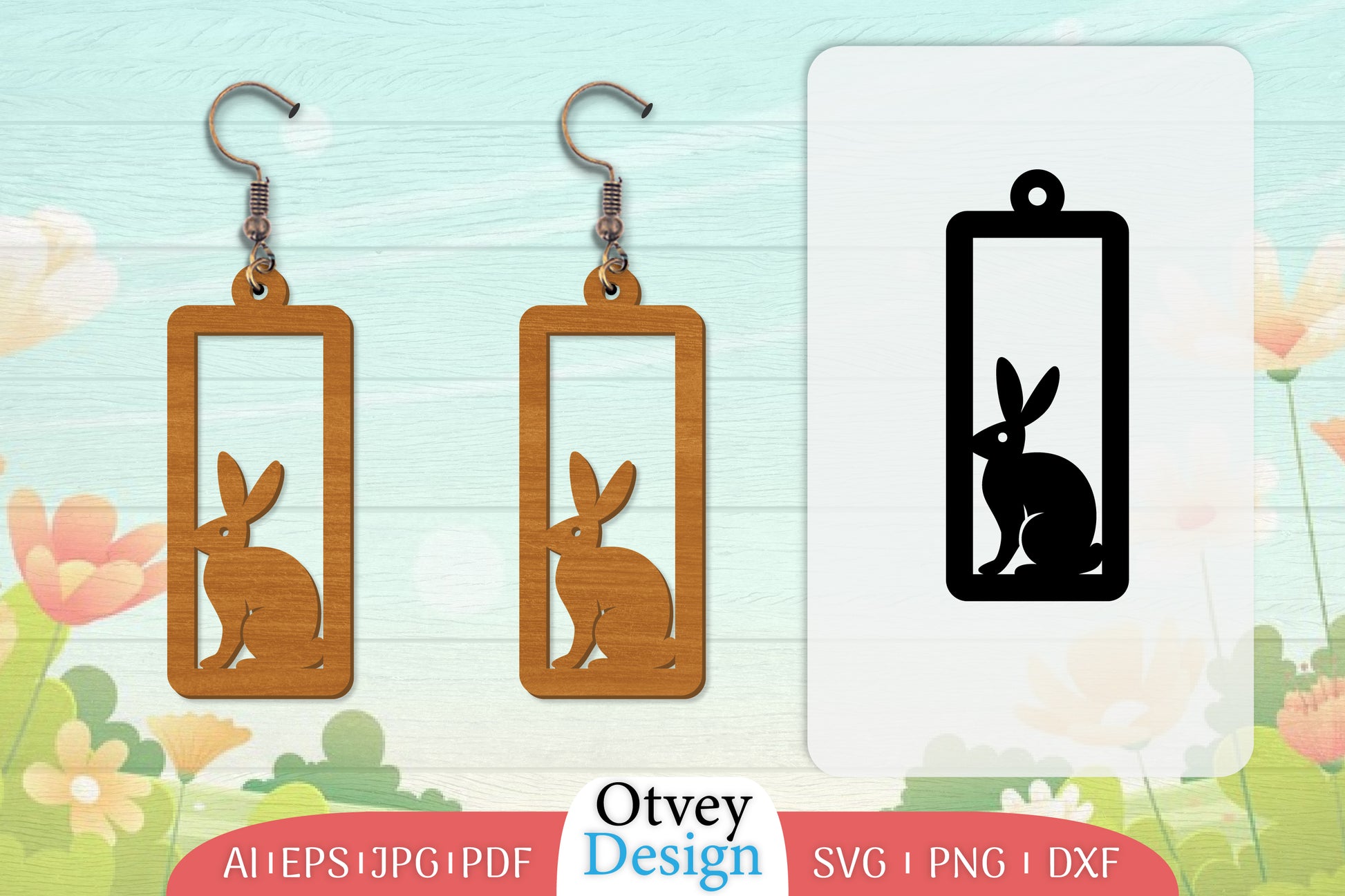 Earring Rabbit Lasercut SVG Bundle 68 - CraftNest - Digital Crafting and Art