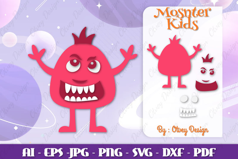 Monster Kids SVG Bundle 5 - CraftNest - Digital Crafting and Art