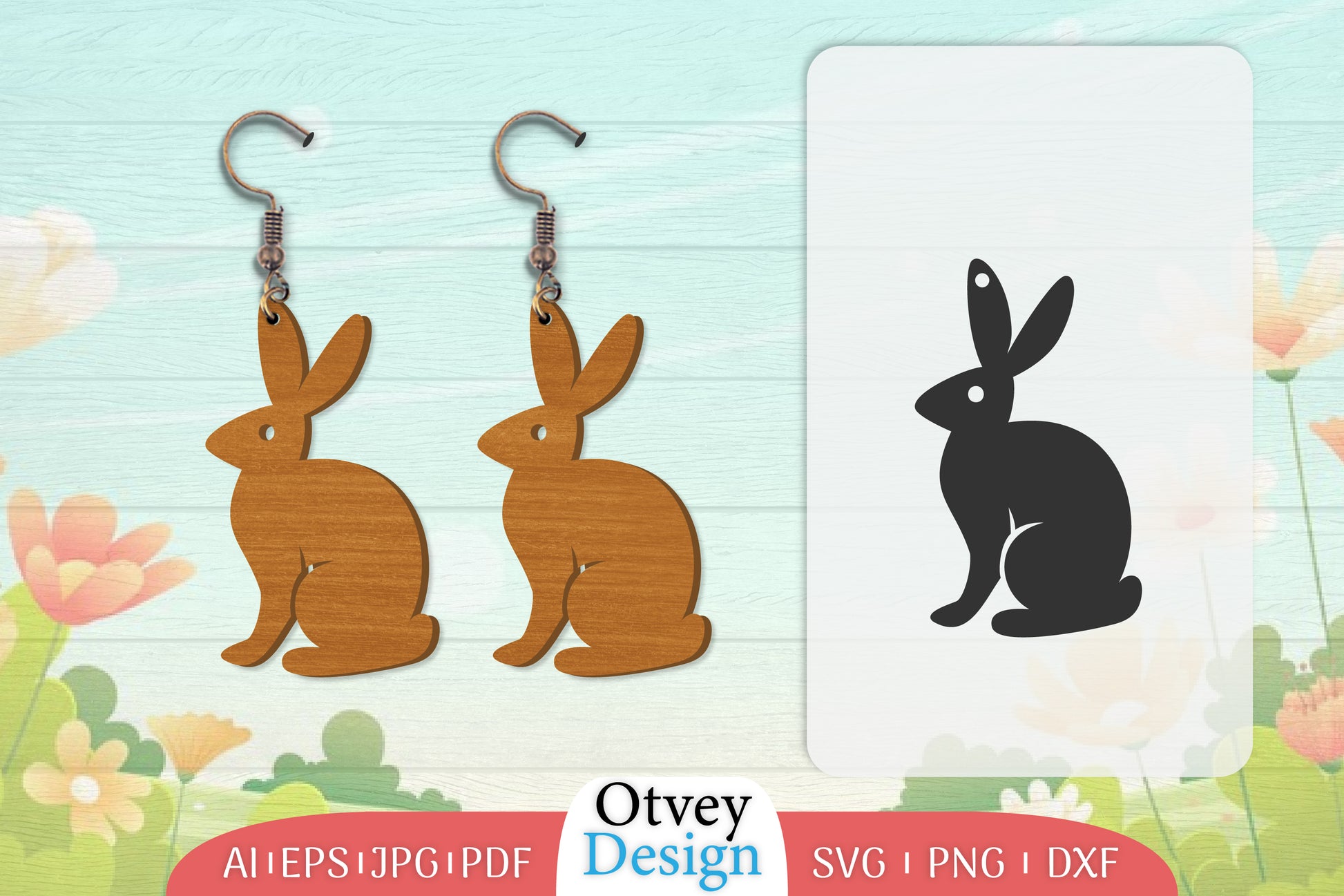 Earring Rabbit Lasercut SVG Bundle 5 - CraftNest - Digital Crafting and Art