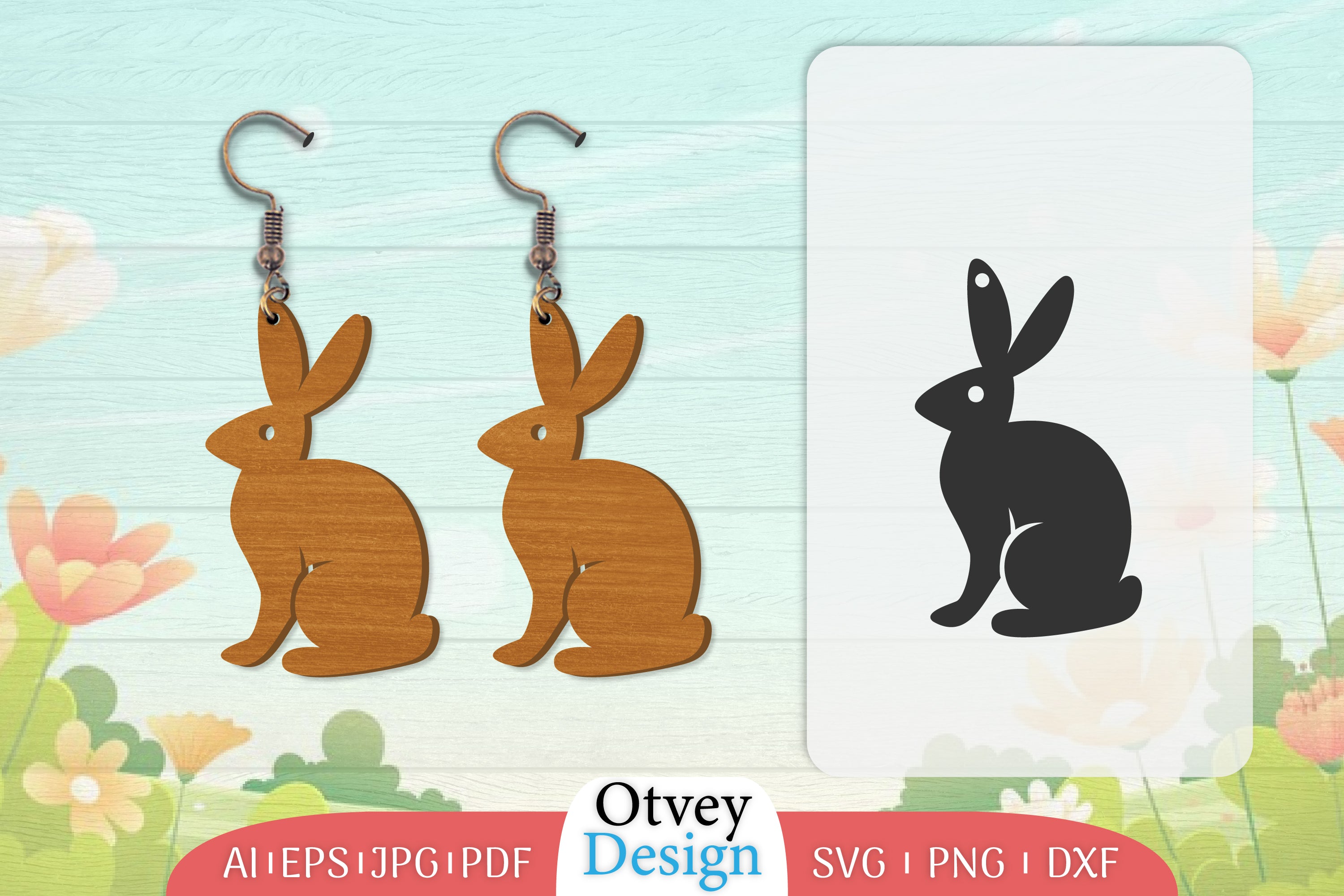 Earring Rabbit Lasercut SVG Bundle 5 - CraftNest - Digital Crafting and Art