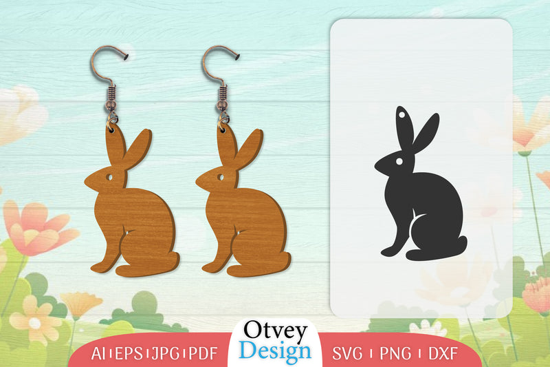 Earring Rabbit Lasercut SVG Bundle 5 - CraftNest - Digital Crafting and Art