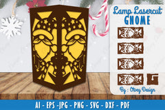 Christmas Gnome Lamp Lasercut SVG Bundle 5 - CraftNest - Digital Crafting and Art