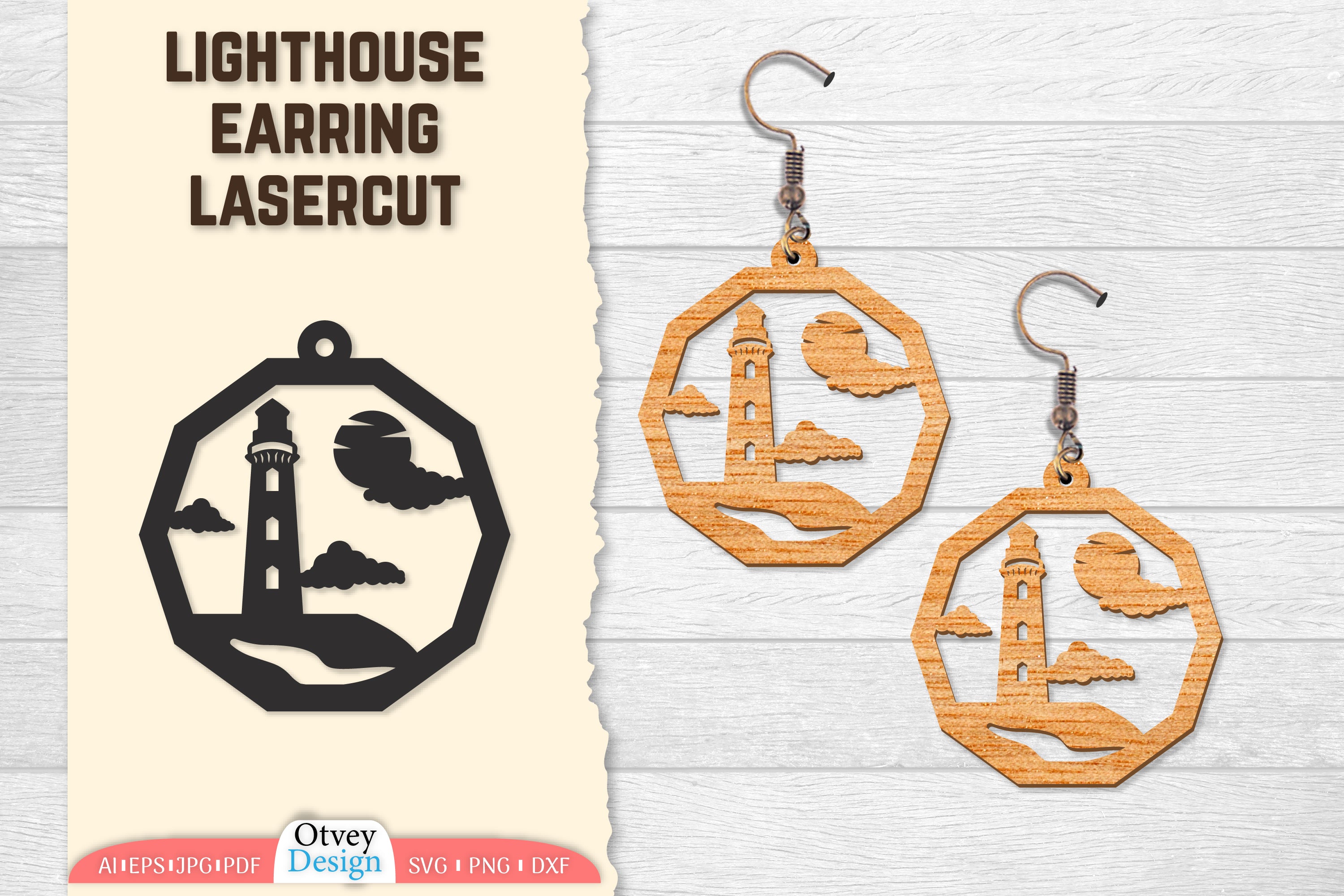 Lighthouse Earring Lasercut SVG Bundle 79 - CraftNest - Digital Crafting and Art