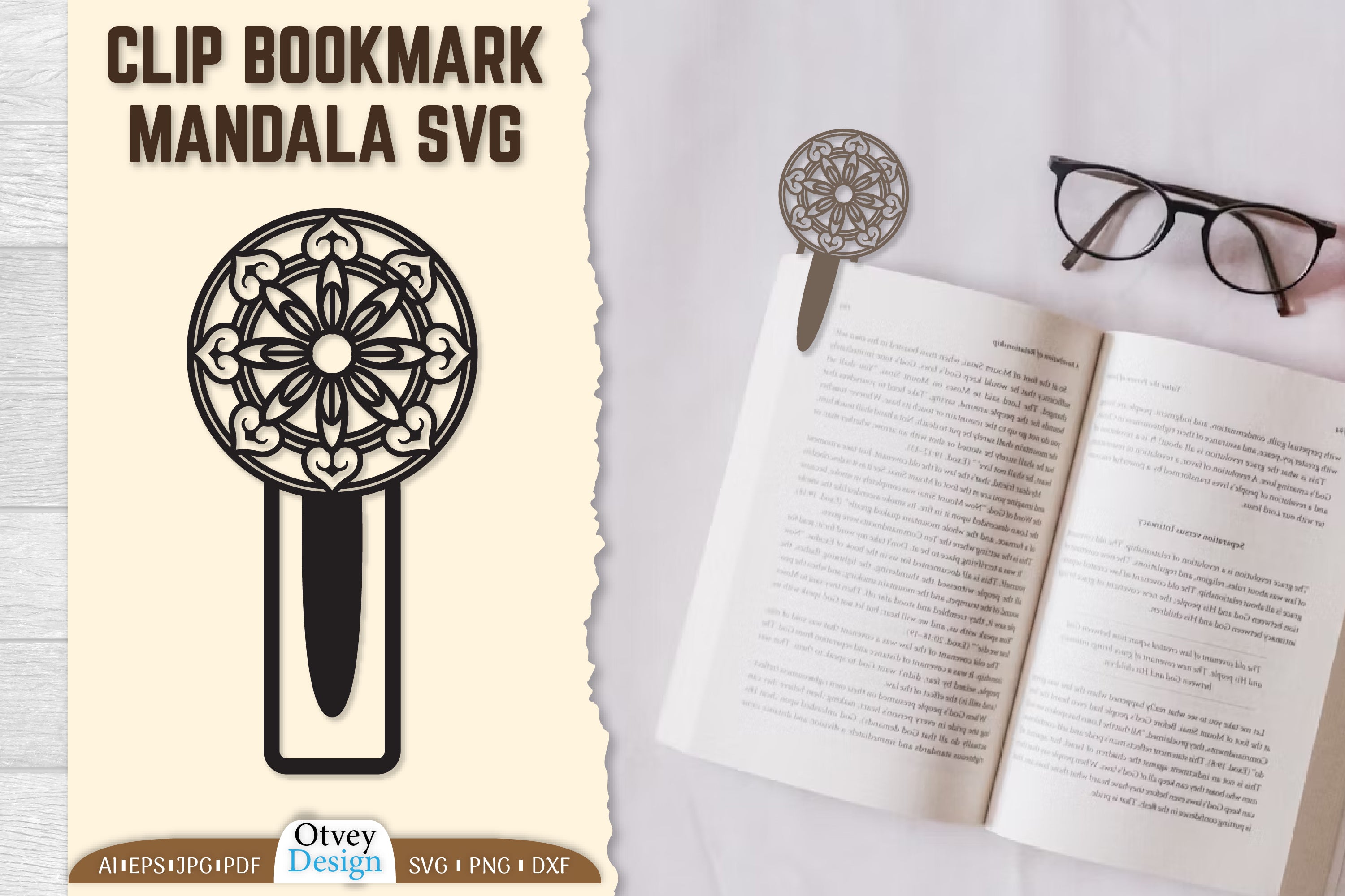 Mandala Clip Bookmark SVG Bundle 3 - CraftNest - Digital Crafting and Art