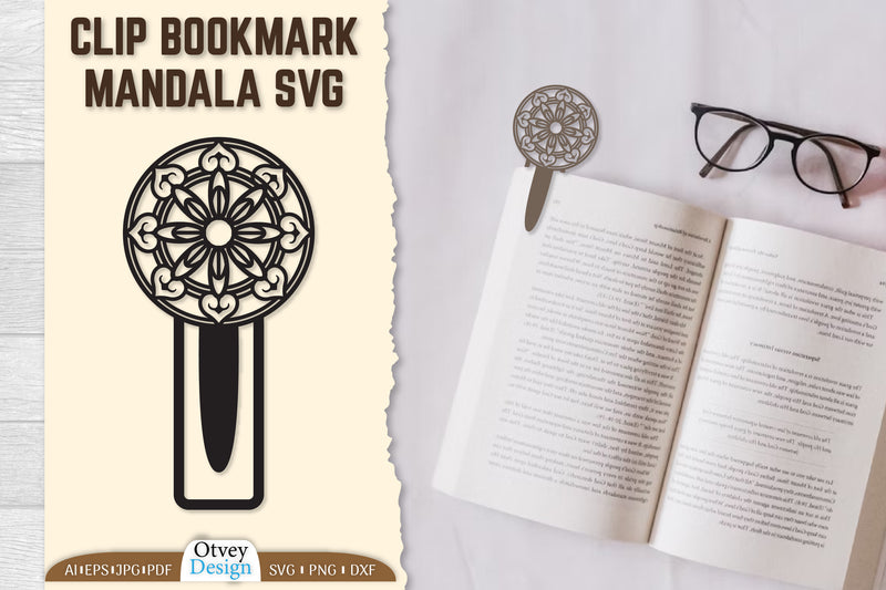 Mandala Clip Bookmark SVG Bundle 3 - CraftNest - Digital Crafting and Art