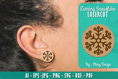 Snowflake Earring Lasercut SVG Bundle 44 - CraftNest - Digital Crafting and Art