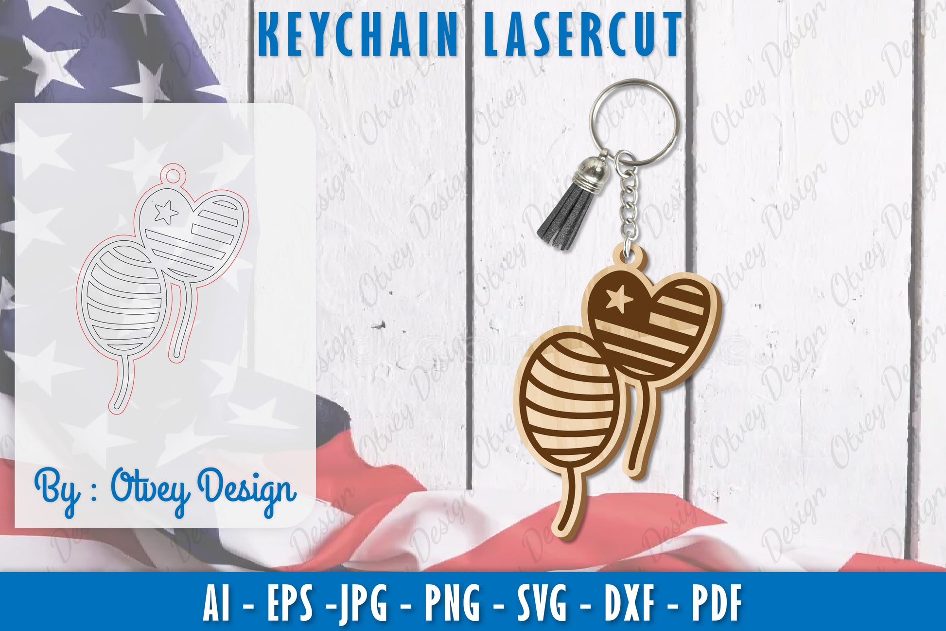 Patriotic Keychain SVG Bundle 14 - CraftNest - Digital Crafting and Art