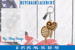 Patriotic Keychain SVG Bundle 14 - CraftNest - Digital Crafting and Art