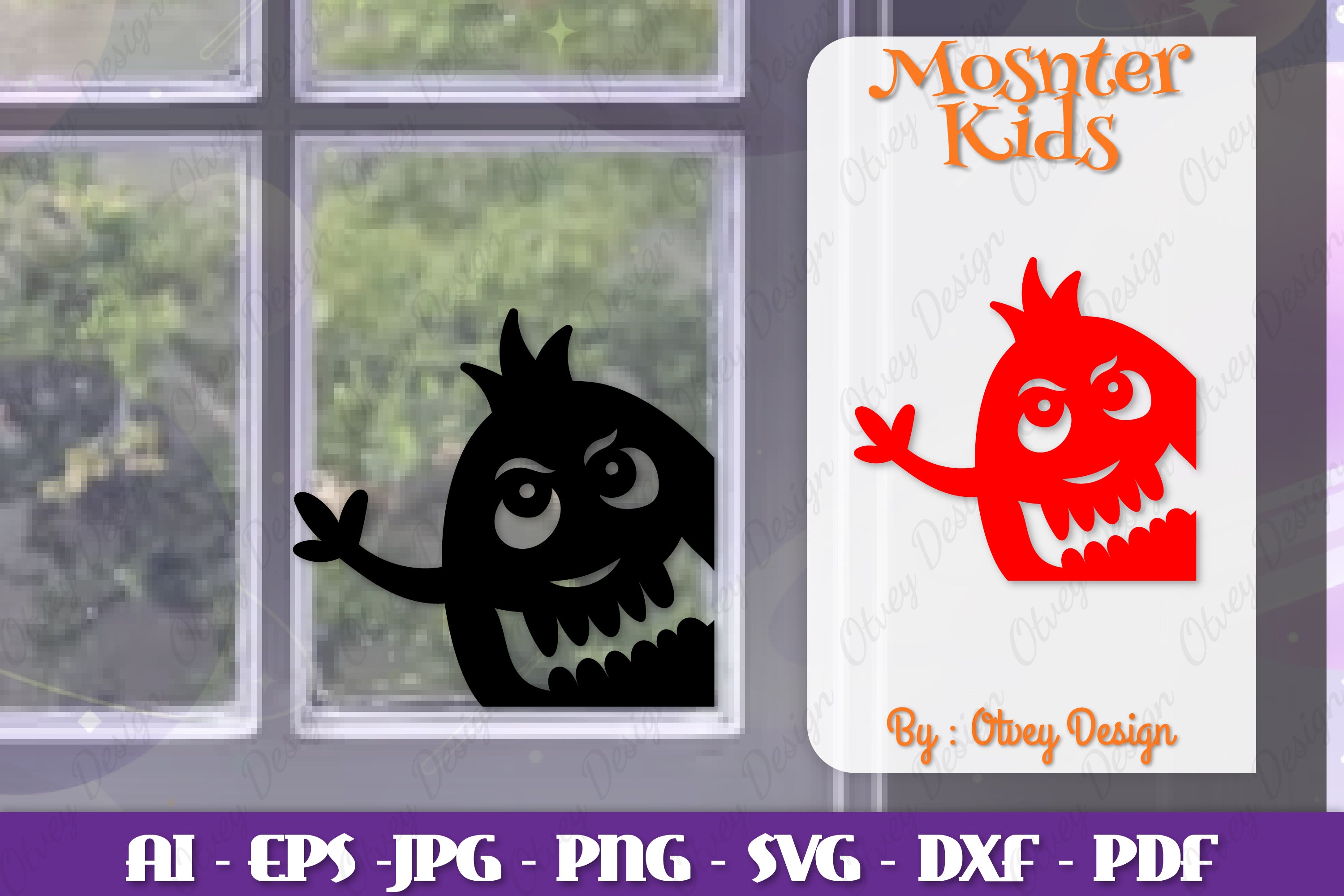 Halloween Window Cling Decor SVG Bundle
