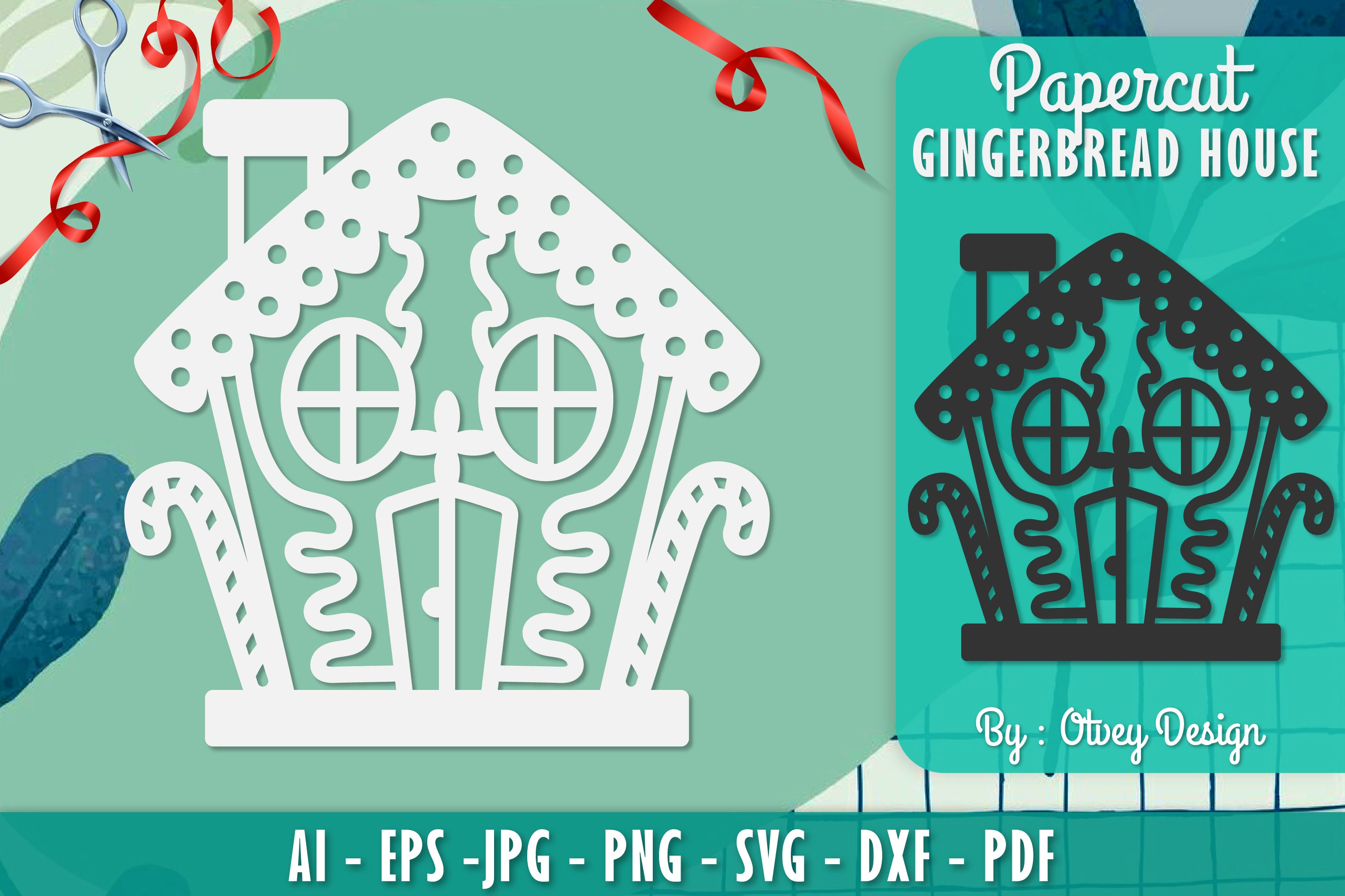 Gingerbread House Papercut SVG Bundle 8 - CraftNest - Digital Crafting and Art