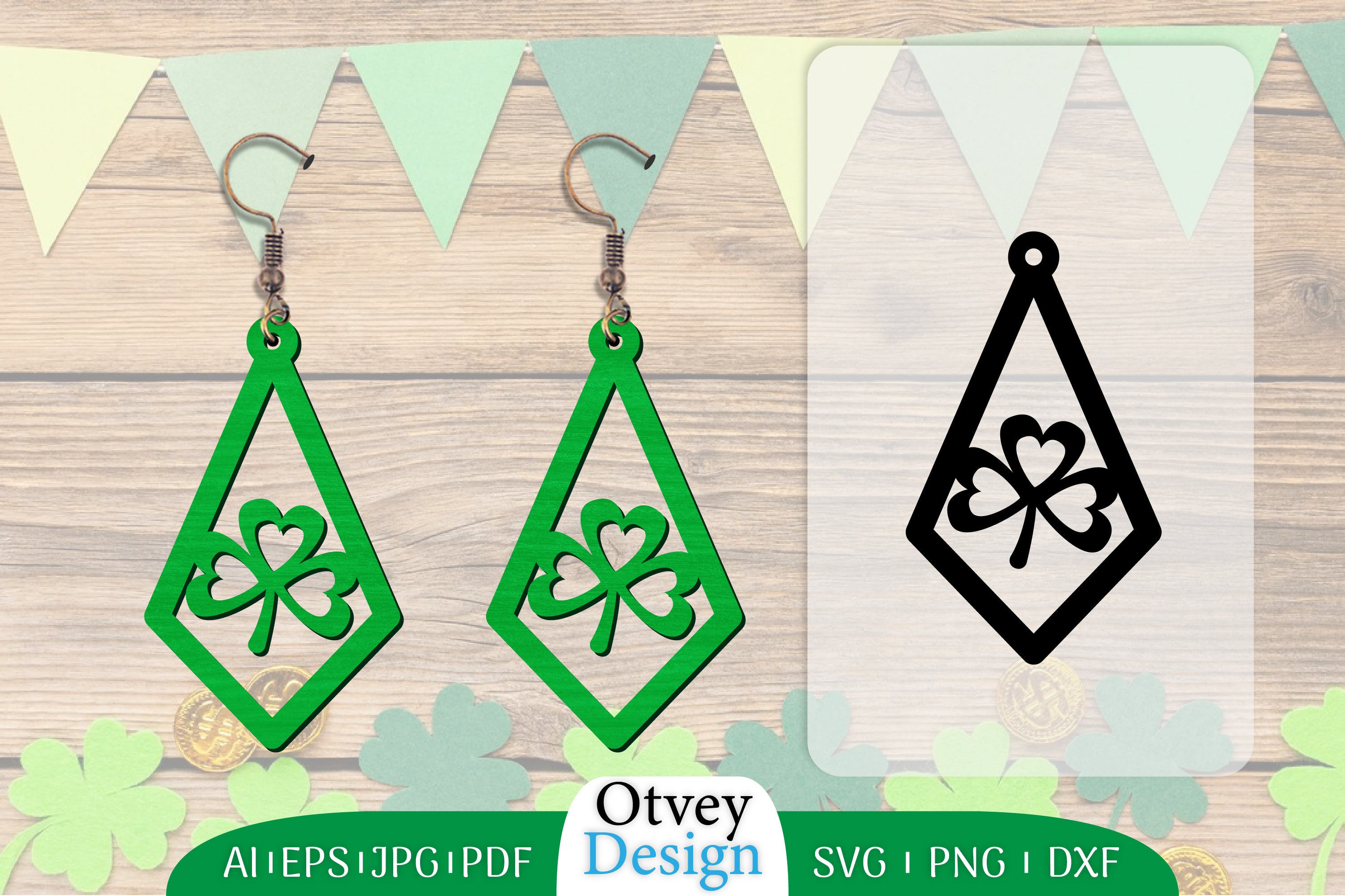 St Patrick's Day Lasercut Earring SVG Bundle 3 - CraftNest - Digital Crafting and Art