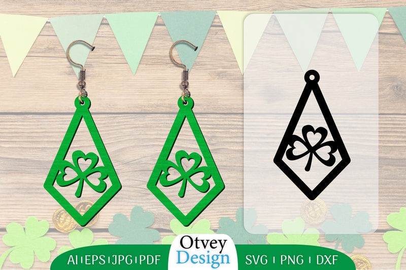 St Patrick's Day Lasercut Earring SVG Bundle 3 - CraftNest - Digital Crafting and Art