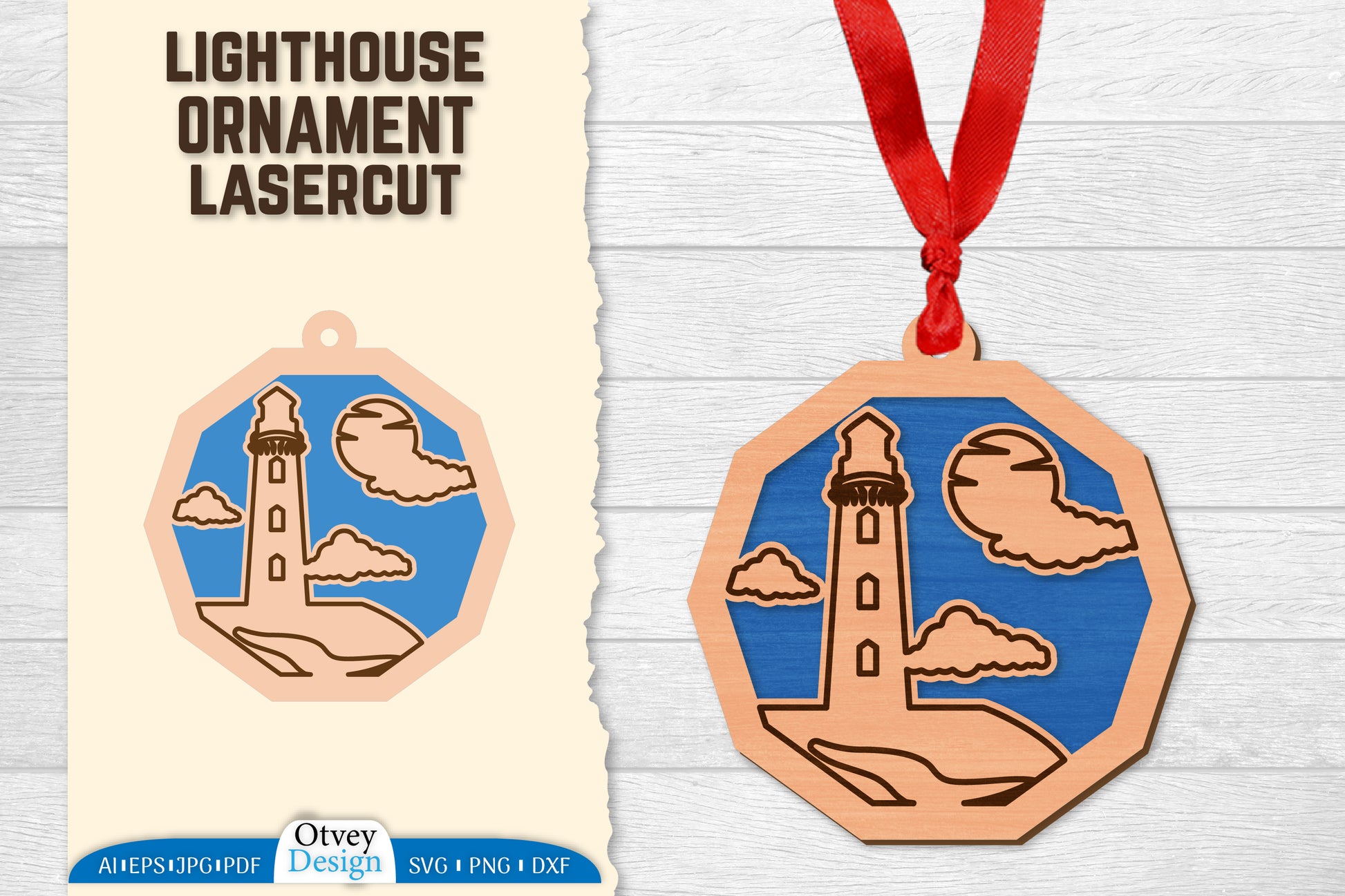 Lighthouse Lasercut Ornament SVG Bundle 70 - CraftNest - Digital Crafting and Art