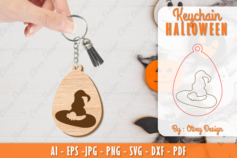 Keychain Halloween Lasercut SVG Bundle 77 - CraftNest - Digital Crafting and Art