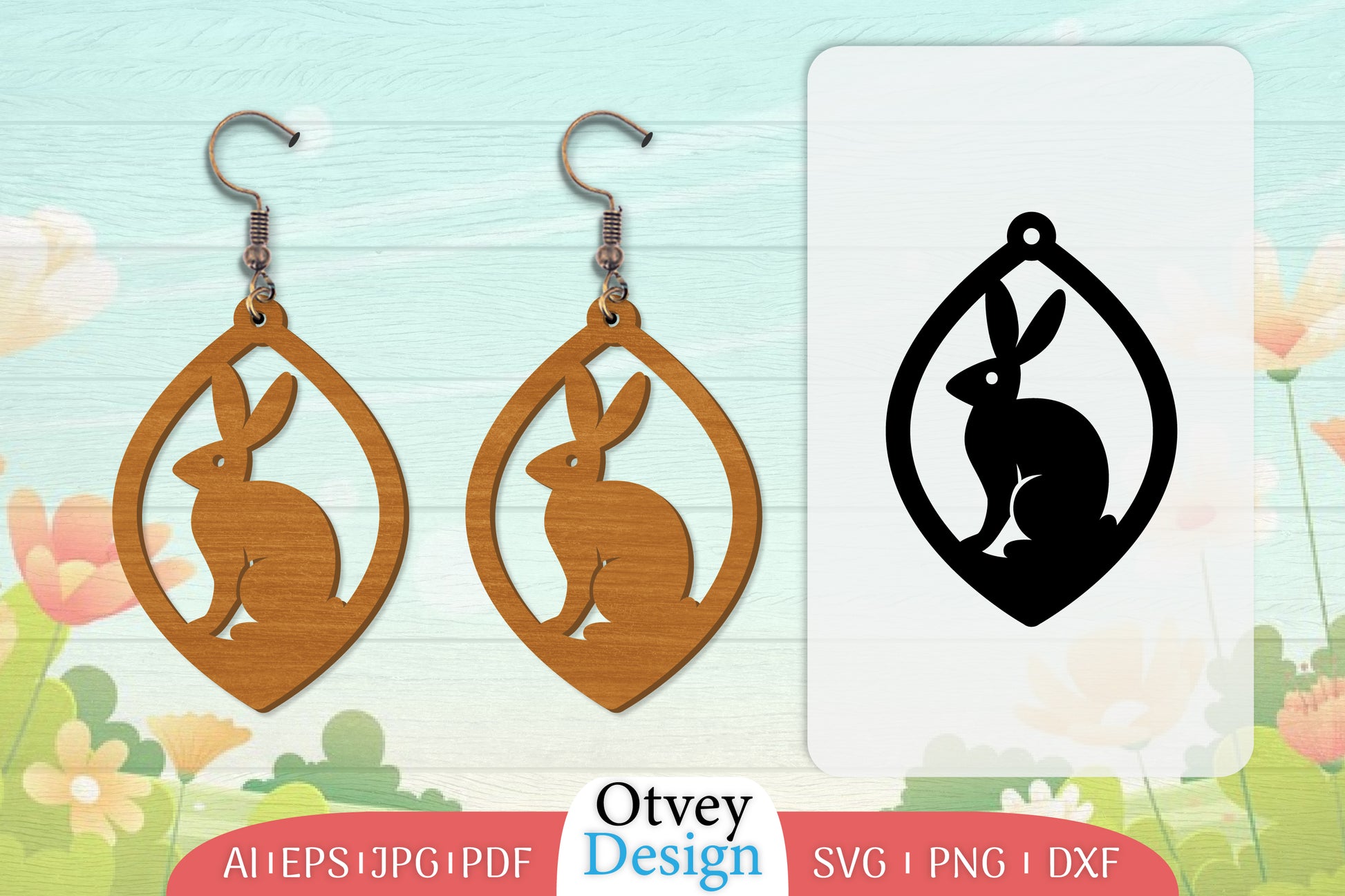 Earring Rabbit Lasercut SVG Bundle 41 - CraftNest - Digital Crafting and Art