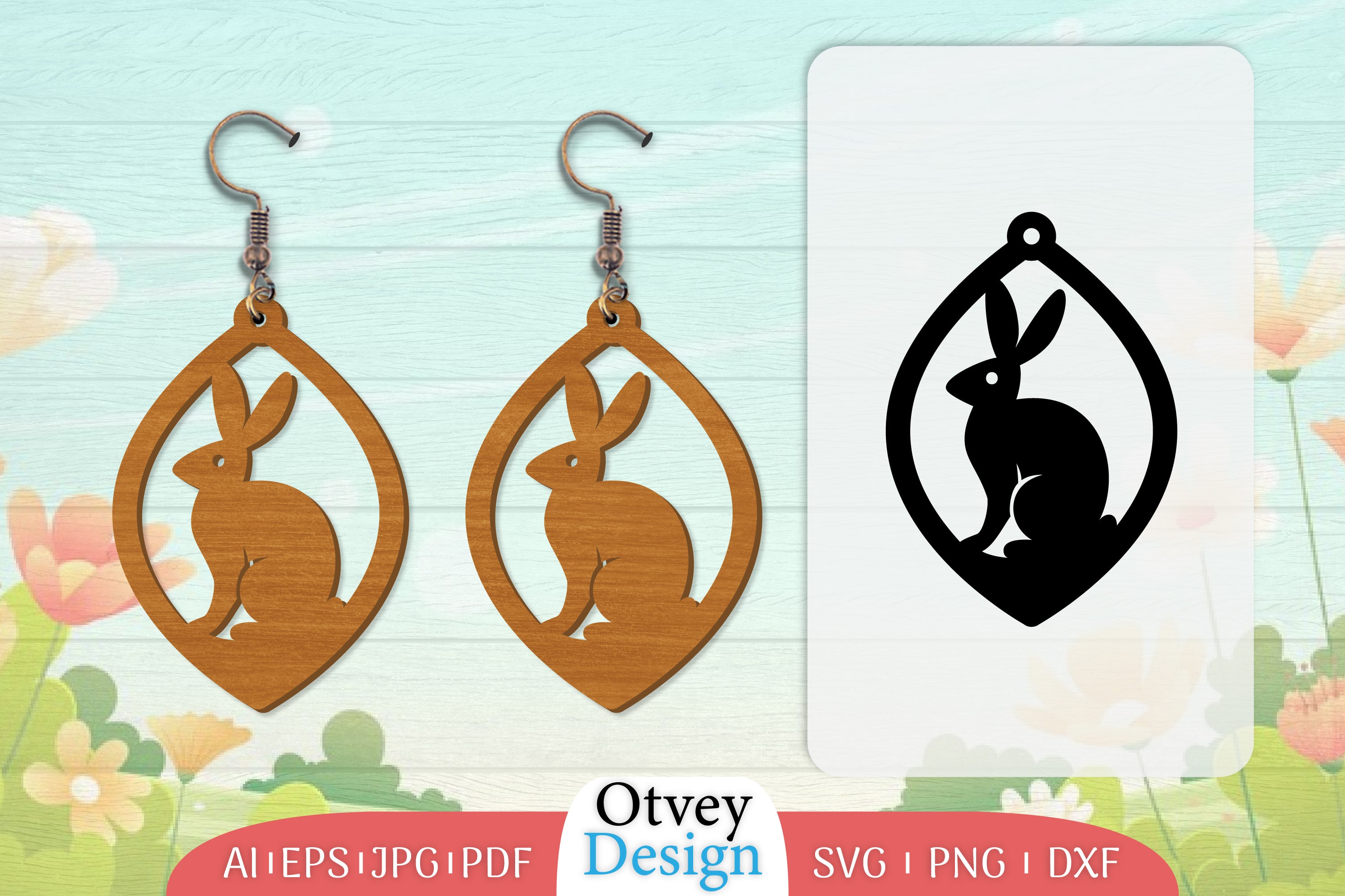 Earring Rabbit Lasercut SVG Bundle 41 - CraftNest - Digital Crafting and Art