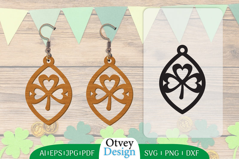 St Patrick's Day Earring Lasercut SVG Bundle 53 - CraftNest - Digital Crafting and Art