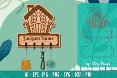 Christmas Family Keychain Home Key Holder SVG Bundle 8 - CraftNest - Digital Crafting and Art