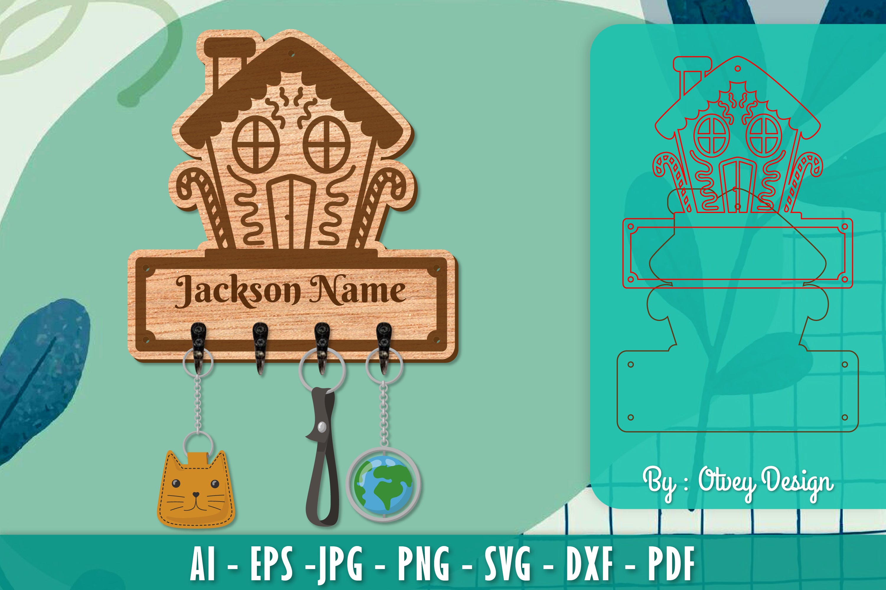 Christmas Family Keychain Home Key Holder SVG Bundle 8 - CraftNest - Digital Crafting and Art