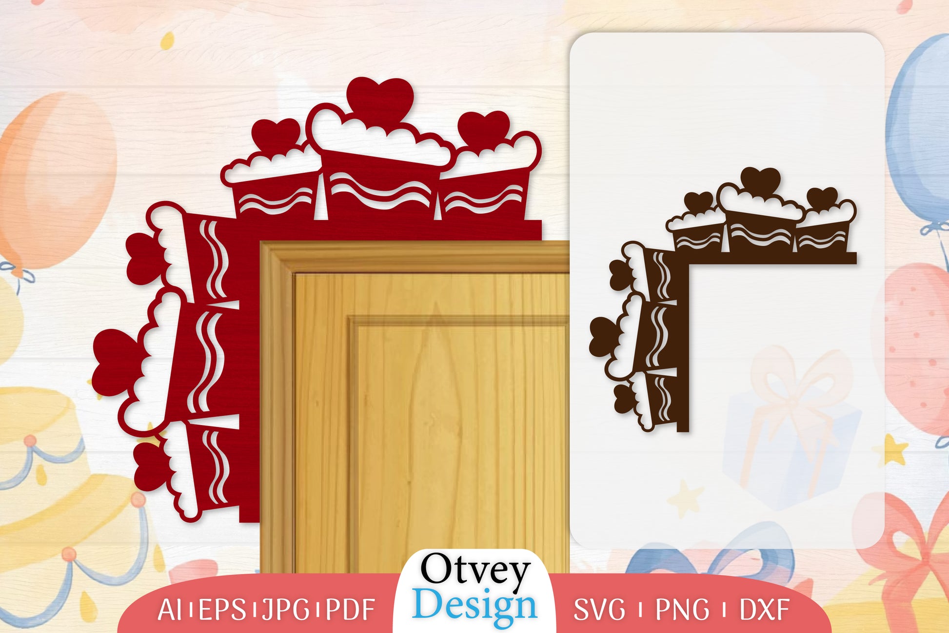 Door Corner Valentine Lasercut SVG Bundle 7 - CraftNest - Digital Crafting and Art