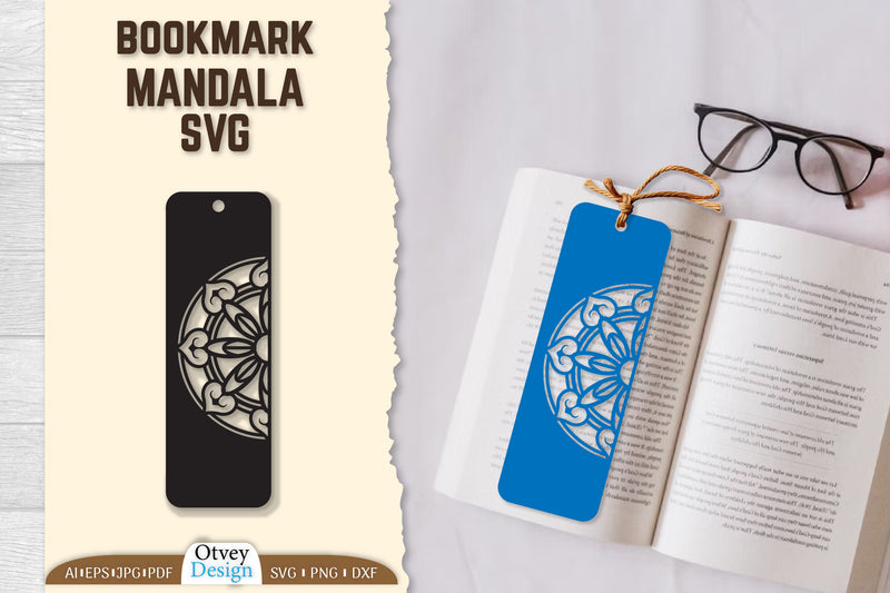 Mandala Bookmark SVG Bundle 5 - CraftNest - Digital Crafting and Art