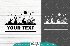 Easter Bunny Scene in Garden SVG Bundle 4 - CraftNest - Digital Crafting and Art