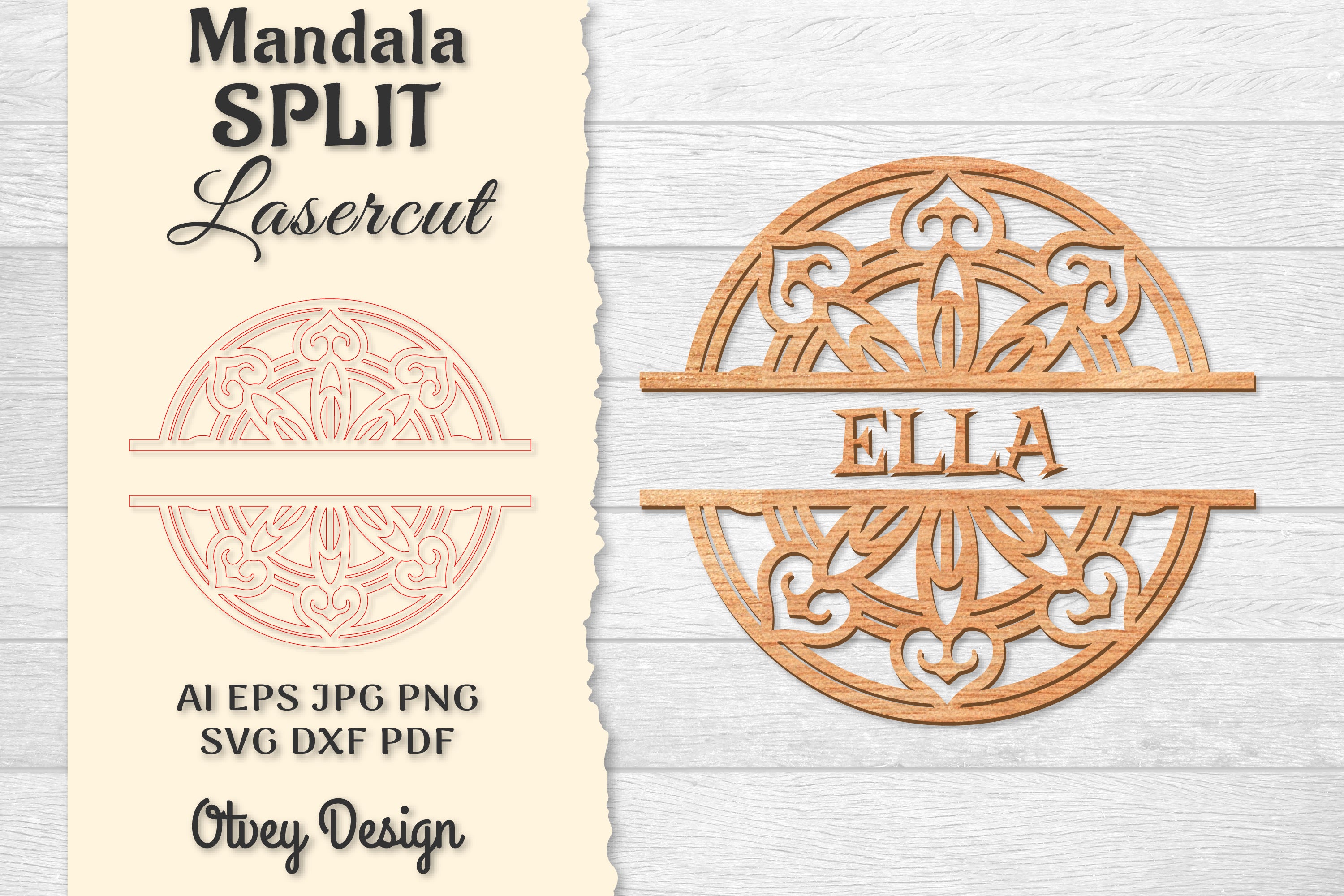 Mandala Split Lasercut SVG Bundle 5 - CraftNest - Digital Crafting and Art