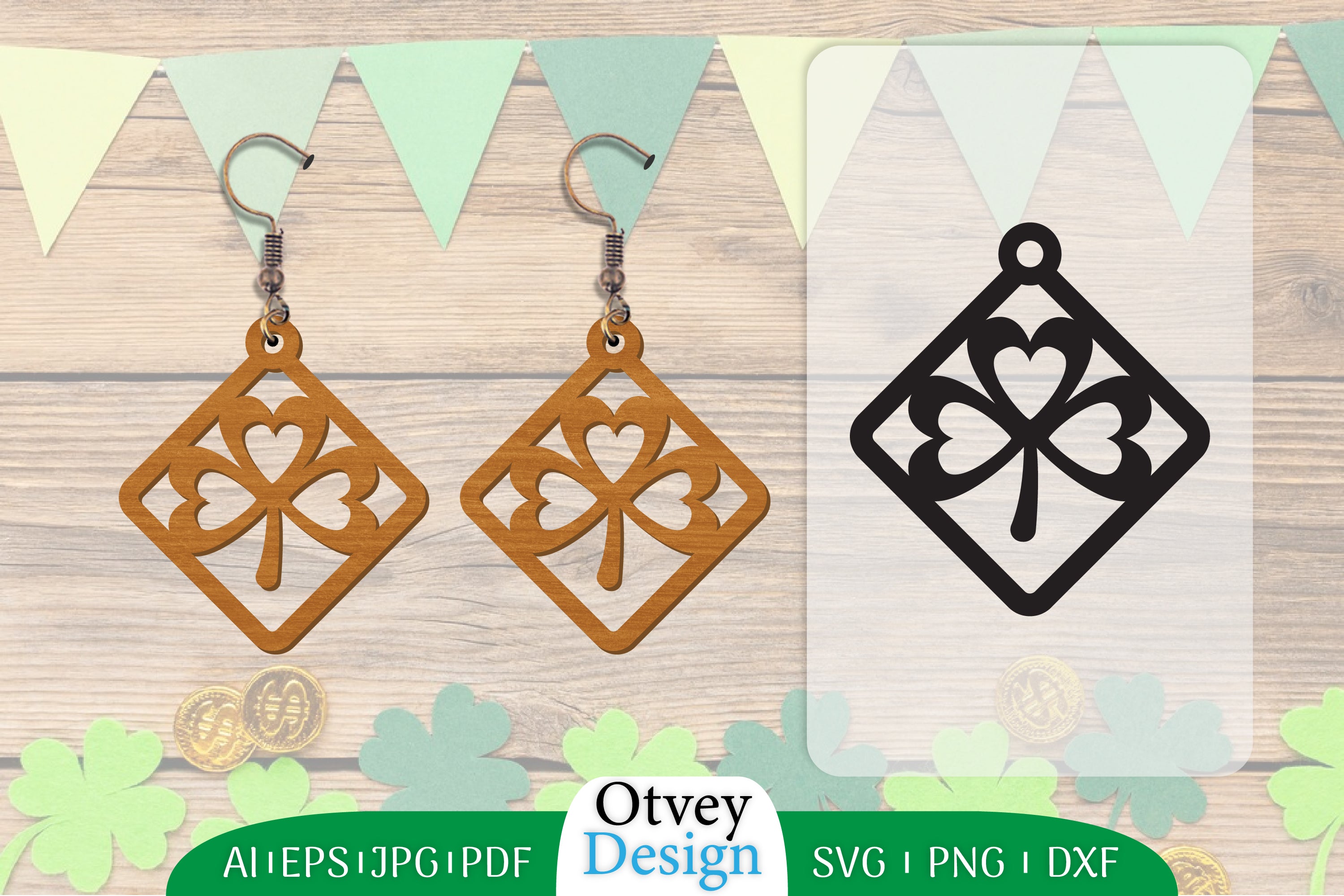St Patrick's Day Earring Lasercut SVG Bundle 39 - CraftNest - Digital Crafting and Art