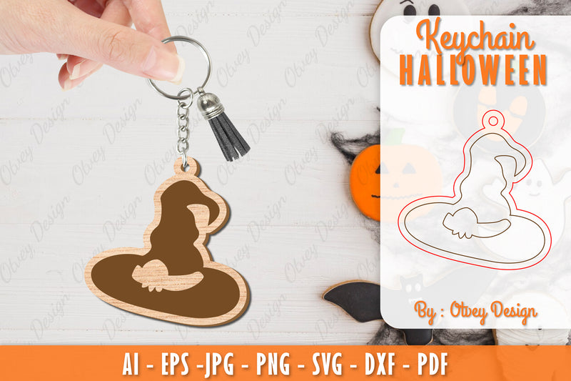 Keychain Halloween Lasercut SVG Bundle 26 - CraftNest - Digital Crafting and Art