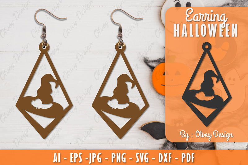 Earring Halloween Lasercut SVG Bundle 142 - CraftNest - Digital Crafting and Art
