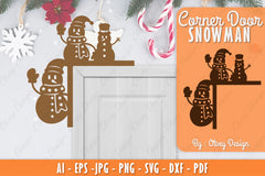 Snowman Door Corner Lasercut SVG Bundle 16 - CraftNest - Digital Crafting and Art