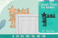 Sea Animals Door Corner Decoration SVG Bundle 7 - CraftNest - Digital Crafting and Art