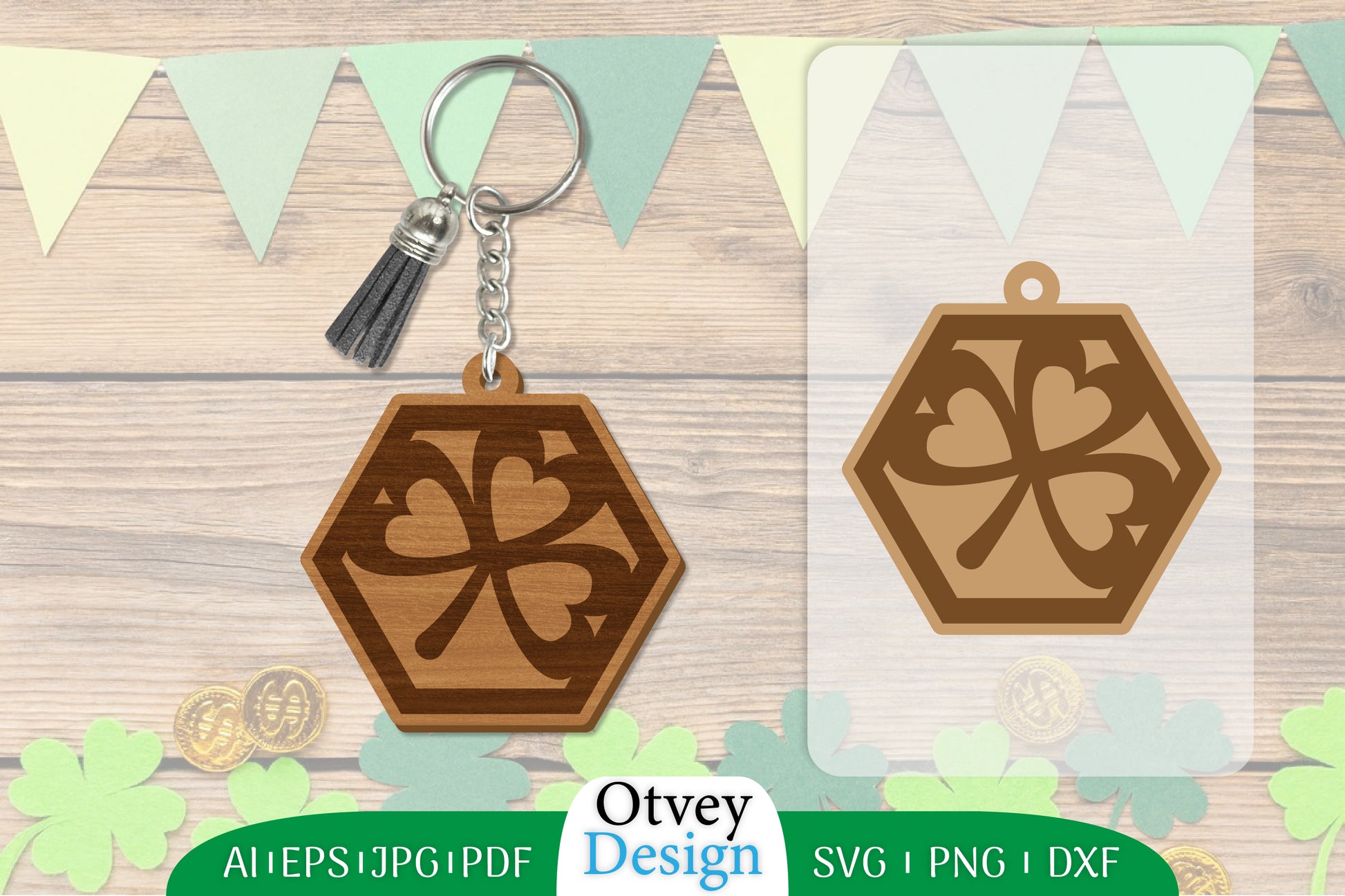 St Patrick's Day Keychain SVG Bundle 87 - CraftNest - Digital Crafting and Art