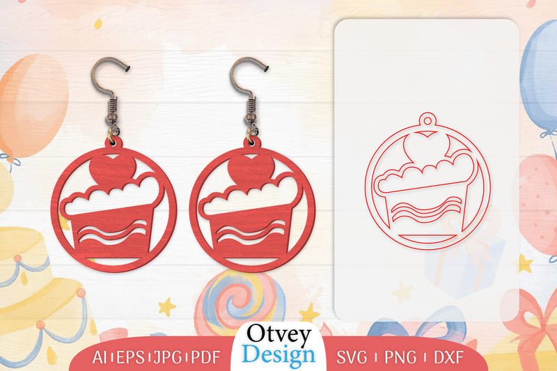 Birthday Earrings Lasercut SVG Bundle 5 - CraftNest - Digital Crafting and Art