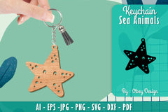 Keychain Sea Animals Lasercut SVG Bundle 8 - CraftNest - Digital Crafting and Art