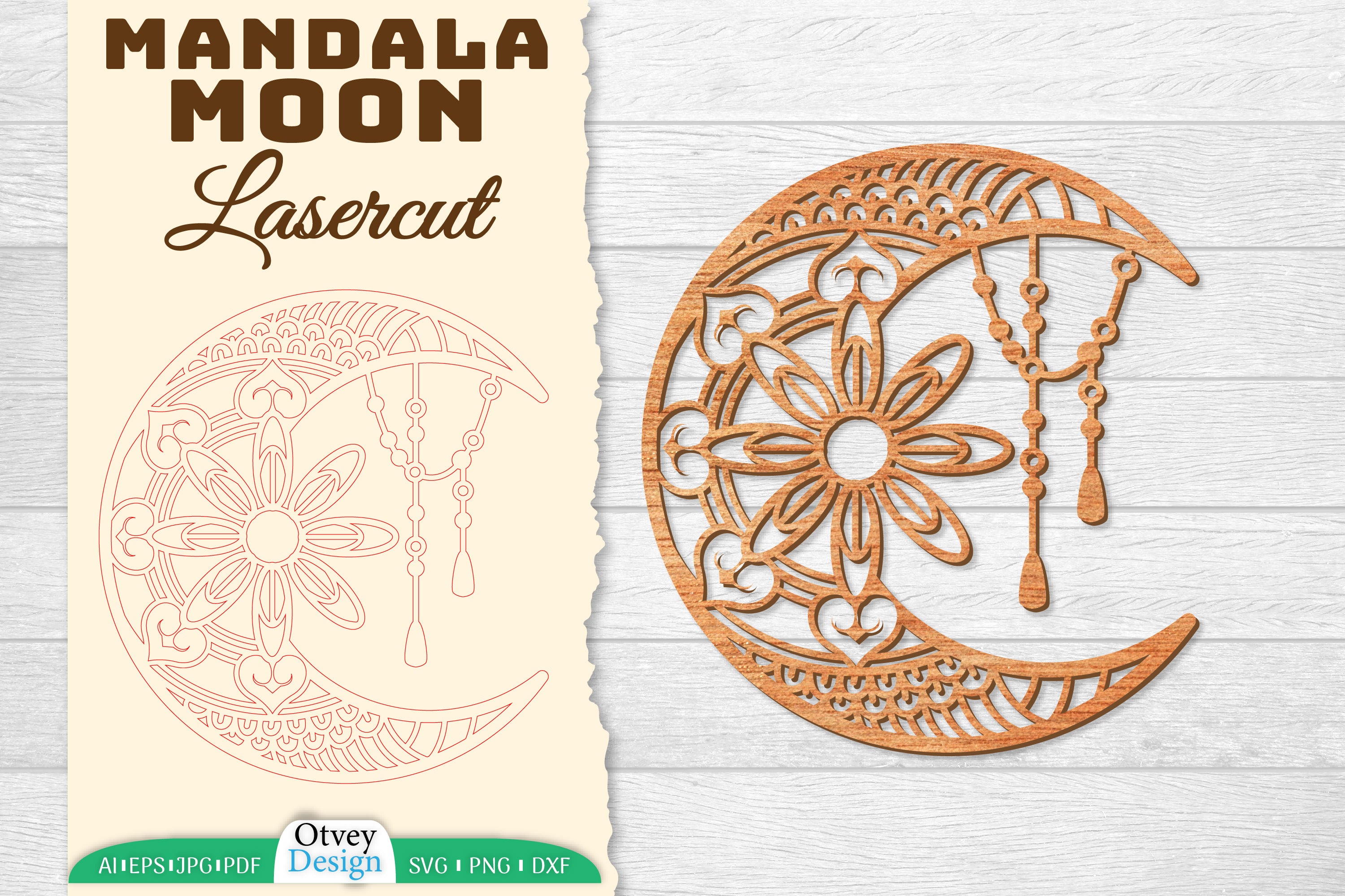 Moon Mandala Lasercut SVG Bundle 5 - CraftNest - Digital Crafting and Art
