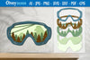 Mountain Scene Goggles Layered Lasercut SVG Bundle