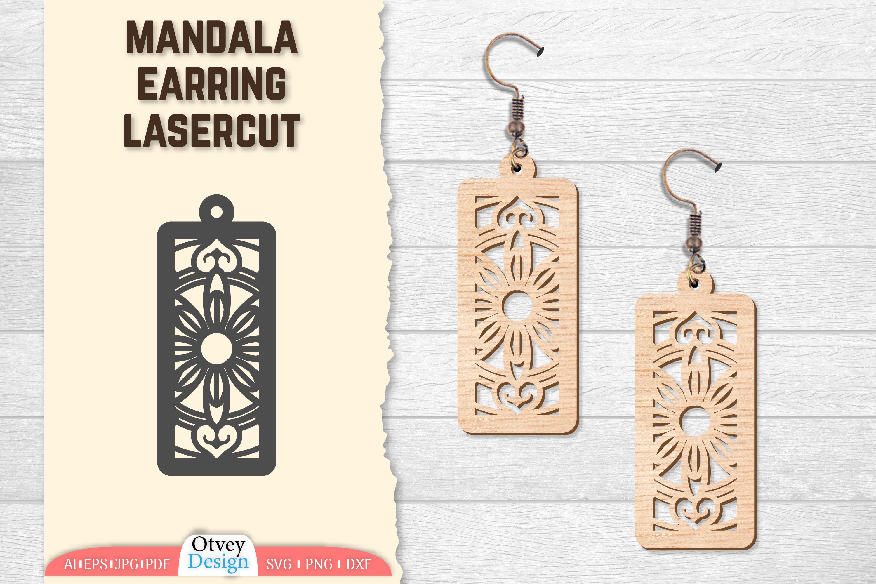 Earring Mandala Lasercut SVG Bundle 36 - CraftNest - Digital Crafting and Art
