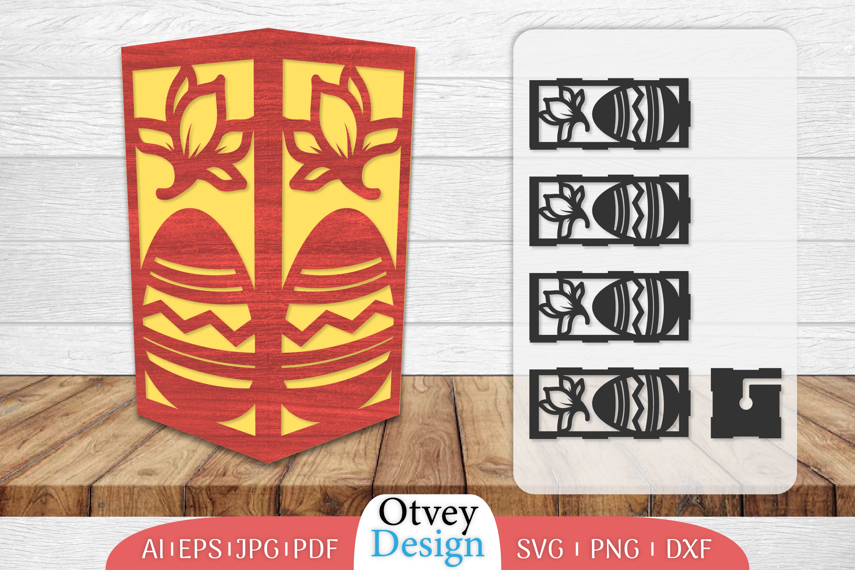 Happy Easter Lamp Lasercut SVG Bundle 8 - CraftNest - Digital Crafting and Art