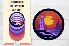 Lighthouse 3D Layered Lasercut SVG Bundle 4 - CraftNest - Digital Crafting and Art