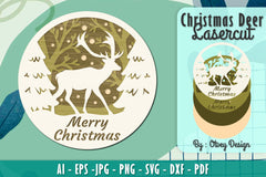 Merry Christmas Deer SVG Bundle 8 - CraftNest - Digital Crafting and Art