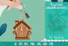 Gingerbread House Keychain Laser Cut SVG Bundle