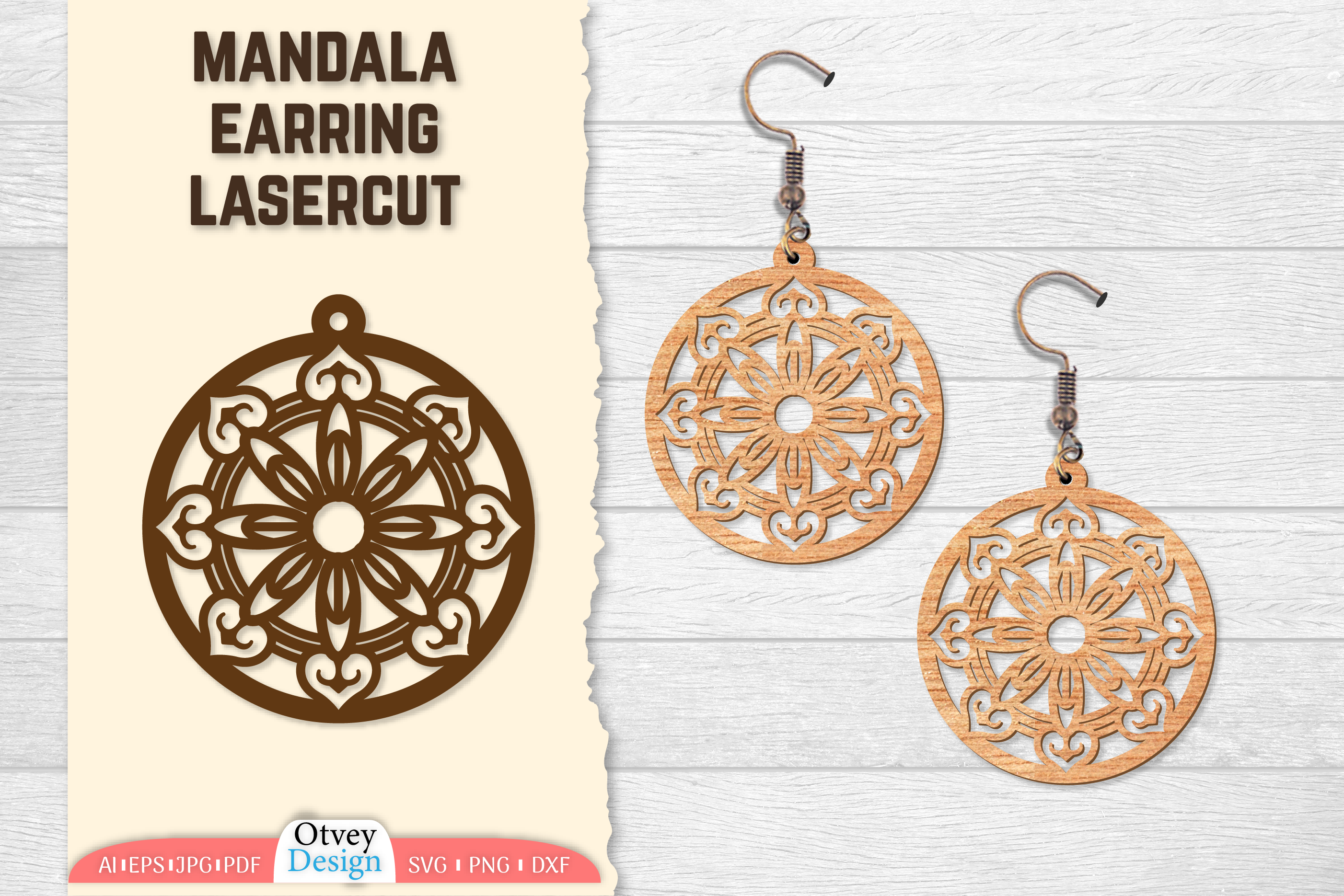 Earring Mandala Lasercut SVG Bundle 5 - CraftNest - Digital Crafting and Art