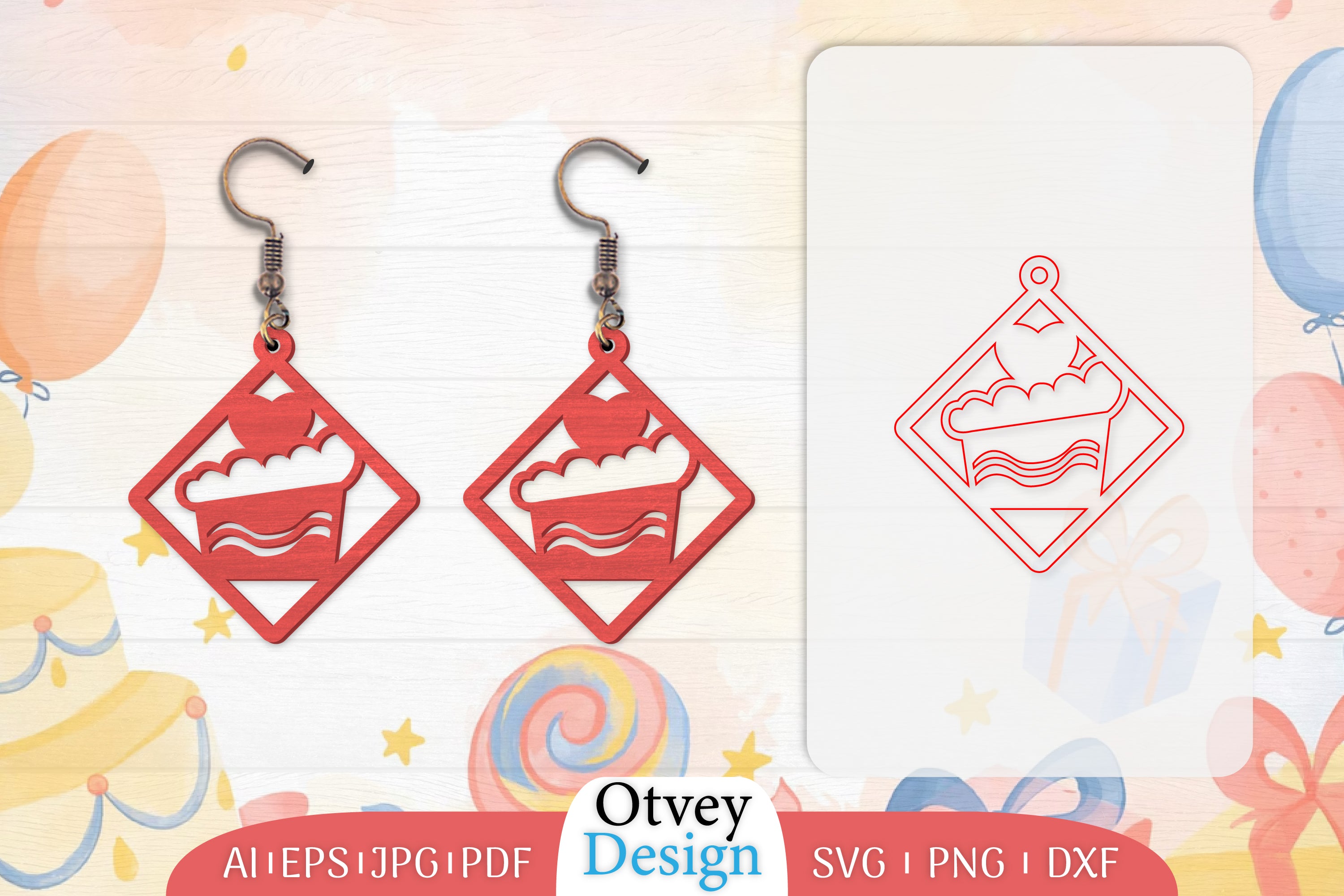 13th Birthday Earrings Lasercut SVG Bundle 1 - CraftNest - Digital Crafting and Art